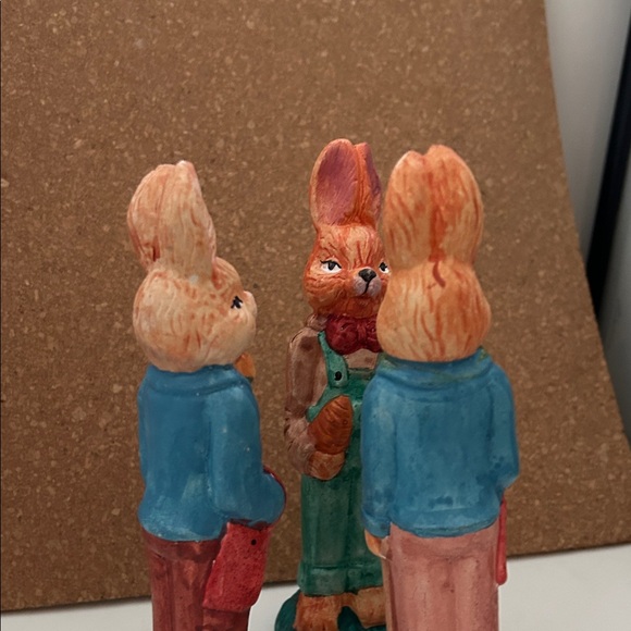 Colorful Rabbit Figurines Trio - Picture 3 of 3